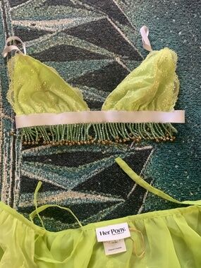 Her Pony green festival lingerie set